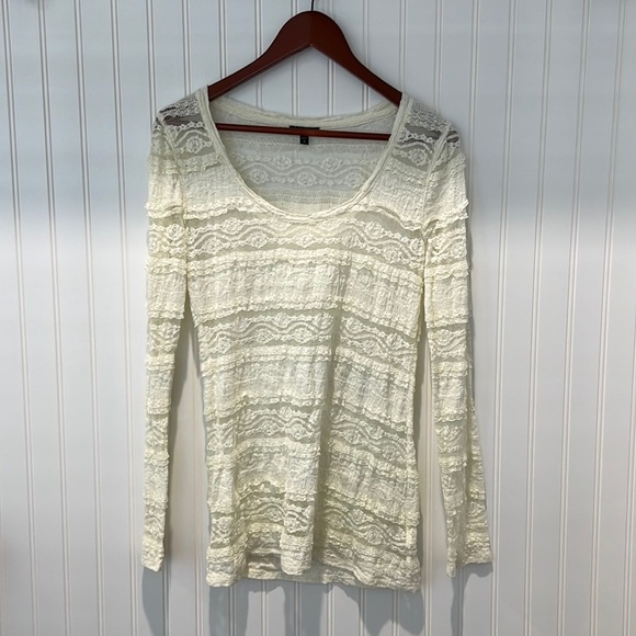 Express Tops - Express Burnout Lace Top